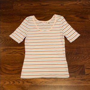 Levi’s Ariadne Stripped Peach Multi color shirt